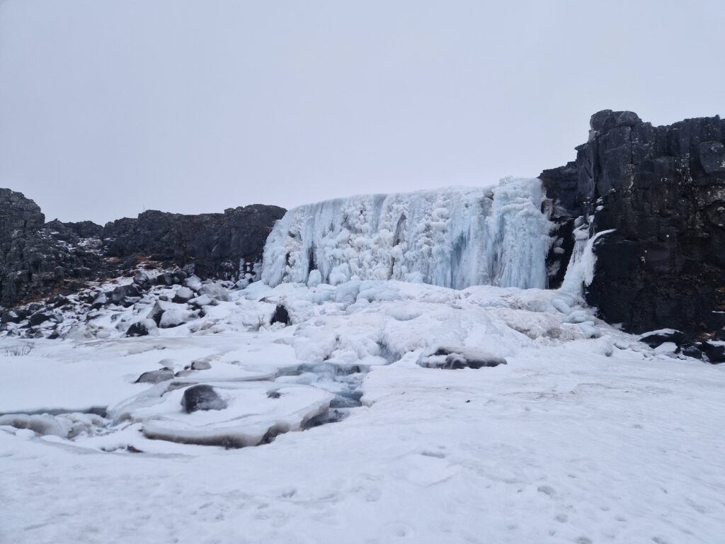 Öxarárfoss krioklys Islandijoje