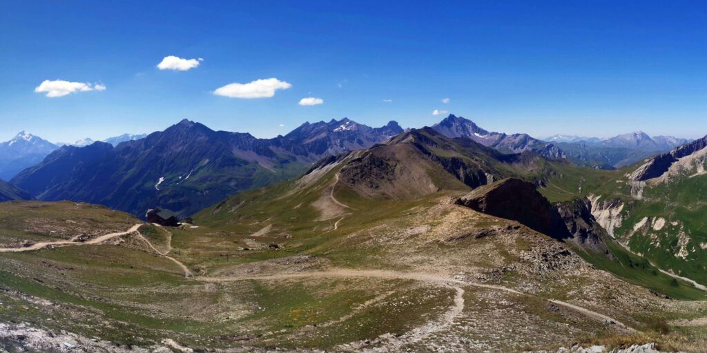 Tour du Mont Blanc - Panorama artėjant prie Les Contamines