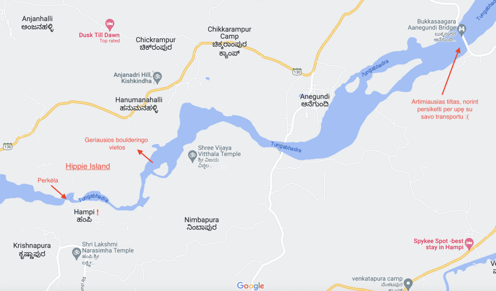 Hampio žemėlapis, Indija