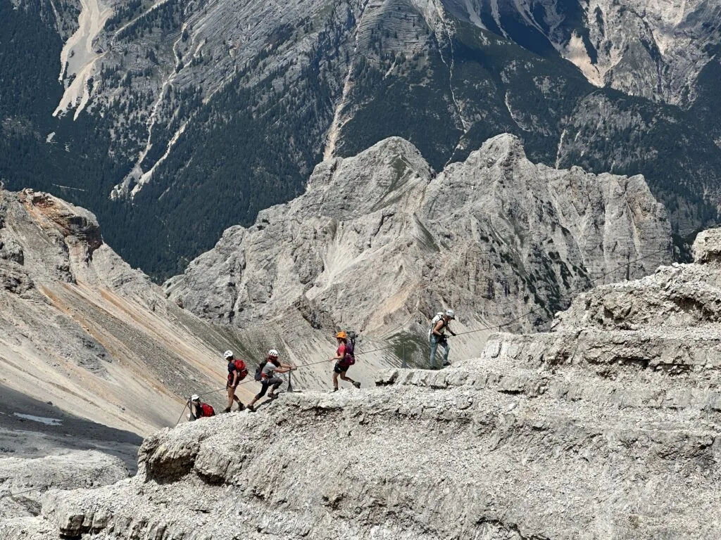 Via Ferrata Ivano Dibona, vaizdai atsiveriantys nuo Cristallino d'Ampezzo viršūnės